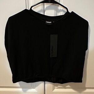 Mono B Black Crop Top – Women’s Large – NWT
